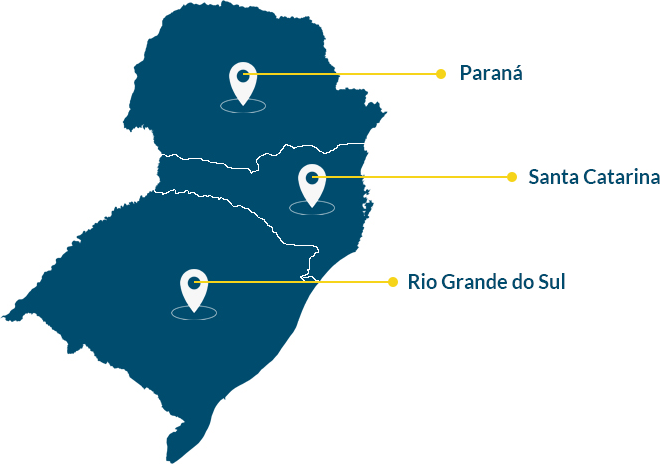 Mapa Sul do Brasil